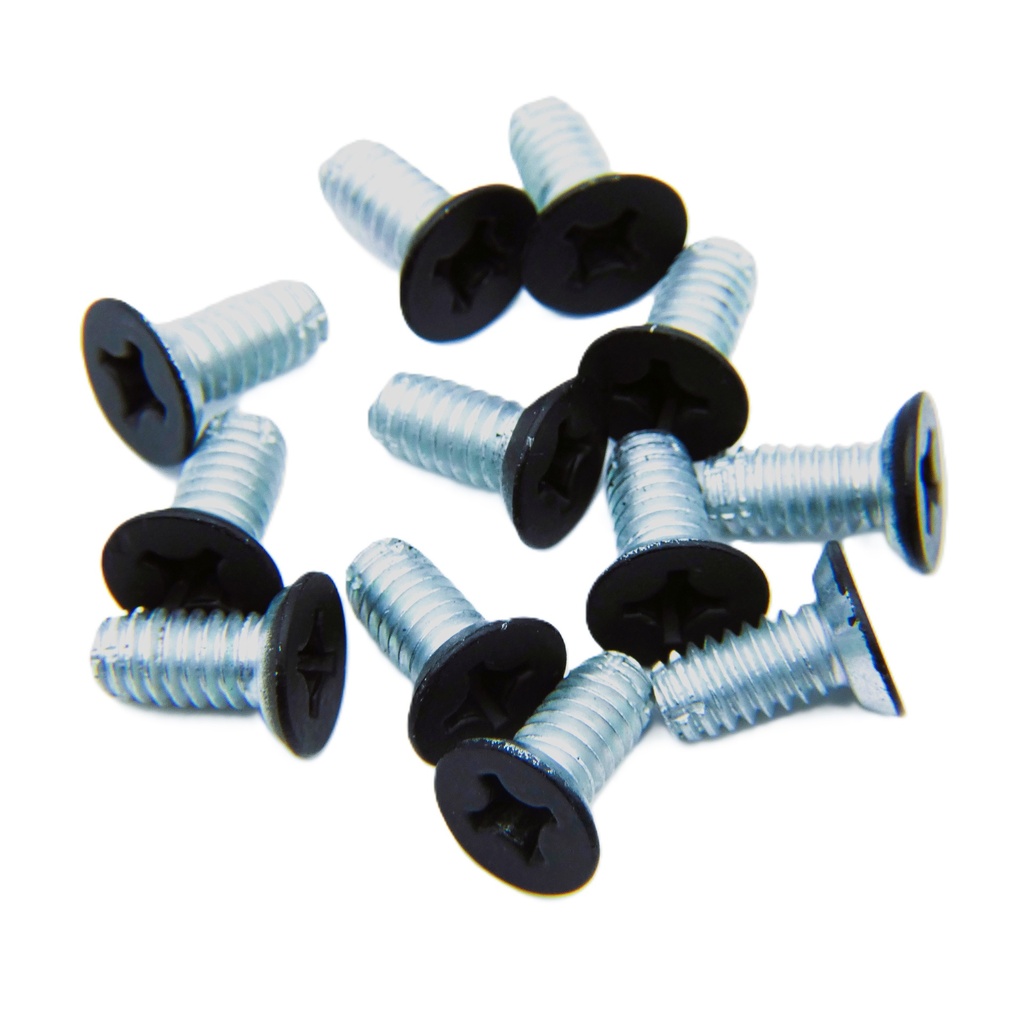 Hager 1-800-7725 Machine Screws 12-24 x 1/2" FPHM Black L1 Pkg/12