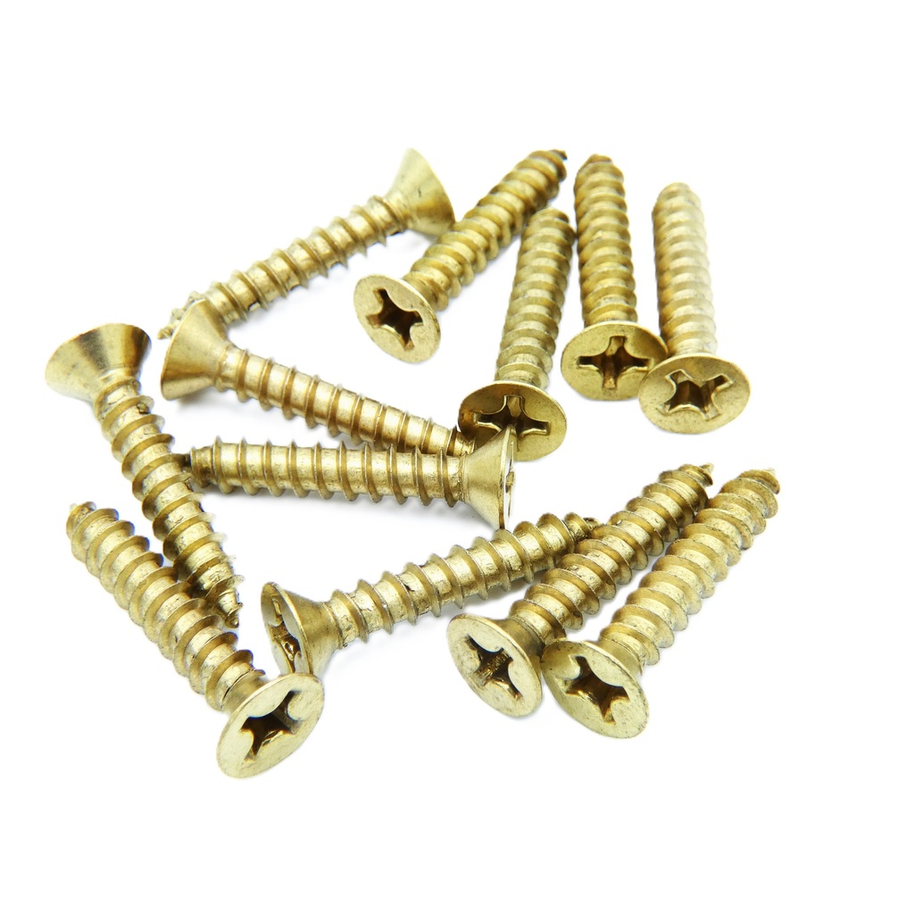 Hager 1-810-5952 #12 x 1-1/4" Wood Hinge Screws US4 Satin Brass | Pkg of 12 or 100