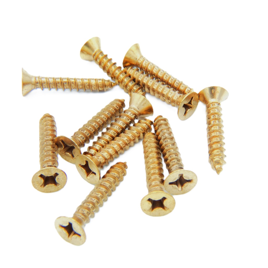 Hager 1-810-6208 Wood Hinge Screw #12 x 1-1/4" FPHW US10 Satin Bronze | Pkg of 12 or 100