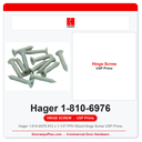 Hager 1-810-6976 #12 x 1-1/4" FPH Wood Hinge Screw USP Prime | Pkg of 12 or 100