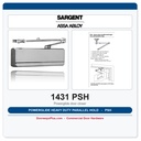 Sargent 1431 PSH Powerglide Heavy Duty Parallel Hold Open Arm Door Closer | ANSI Grade 1