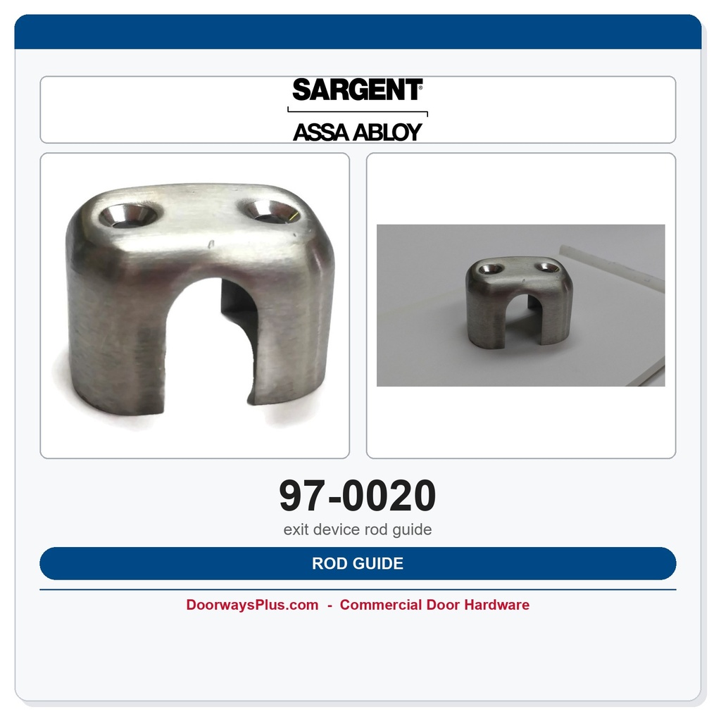 Sargent 97-0020 Rod Guide | 8700 9700 3727 2727 SVR Exit Device Part
