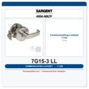 Sargent 7G15-3 LL Exit & Communicating Lever Latch Set