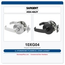 Sargent 10XG04 LL Storeroom Cylindrical Lever Lockset | US26D Satin Chrome