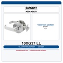 Sargent 10XG37 LL Classroom Lever Lockset | Grade 1 Cylindrical ADA