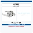 Sargent 10XG16 LL Classroom Security Lever Lockset US26D Satin Chrome