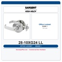 Sargent 28-10XG24 LL Entrance Lever Lockset | Grade 1 Commercial Cylindrical