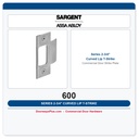 Sargent 600 Series 2-3/4" Curved Lip T-Strike Commercial Door Strike Plate