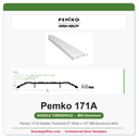Pemko 171A Saddle Threshold 5" Wide x 1/2" Mill Aluminum ADA