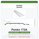 Pemko 172A Saddle Threshold 6" Wide Mill Aluminum | ADA, Fire Rated