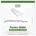 Pemko 2548A Fluted Saddle Threshold 8" Mill Aluminum | ADA Fire Rated UL Listed