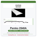 Pemko 2548A Fluted Saddle Threshold 8" Mill Aluminum | ADA Fire Rated UL Listed