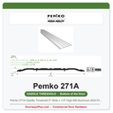 Pemko 271A Saddle Threshold 5" Wide x 1/4" High Mill Aluminum ADA Fire Rated