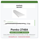 Pemko 2748A Fluted Saddle Threshold 8" Wide x 1/4" High – Mill Aluminum | ADA & UL Fire Rated