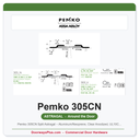 Pemko 305CN Split Astragal – Aluminum/Neoprene, Clear Anodized, UL10C Fire Rated