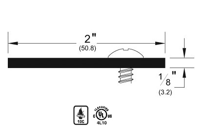 Pemko 357SP Steel Astragal – 2" x 1/8" Galvannealed Grey Primer
