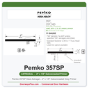 Pemko 357SP Steel Astragal – 2" x 1/8" Galvannealed Grey Primer