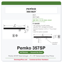 Pemko 357SP Steel Astragal – 2" x 1/8" Galvannealed Grey Primer