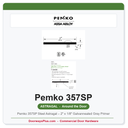 Pemko 357SP Steel Astragal – 2" x 1/8" Galvannealed Grey Primer