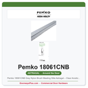 Pemko 18061CNB Grey Nylon Brush Meeting Stile Astragal – Clear Anodized Aluminum | UL10C Fire & UL1784 Smoke Rated