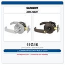 Sargent 11G16 LL Classroom Security Public Entry Lever Lockset – Extra Heavy Duty