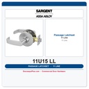 Sargent 11U15 LL Passage Cylindrical Latchset – Extra Heavy Duty