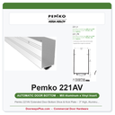 Pemko 221AV Extended Door Bottom Shoe & Kick Plate – 3" High, Aluminum, 1-3/4" Door