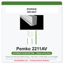 Pemko 2211AV Door Bottom Shoe – Rain Drip, 3" Kick Plate, UL Fire Rated