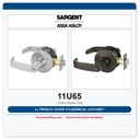 Sargent 11U65 LL Privacy Lever Cylindrical Latchset – Extra Heavy Duty