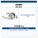 Sargent 11G38 LL Classroom Security Intruder Mortise Lockset, Extra Heavy Duty