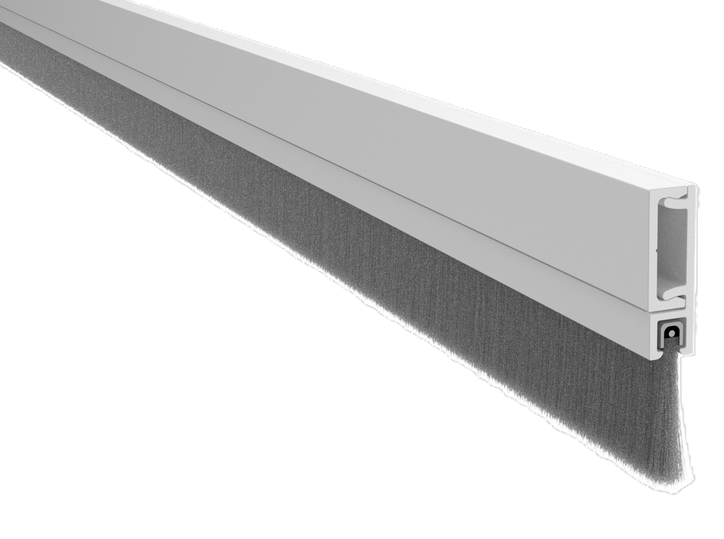 Pemko 29326CNB Nylon Brush Sill Sweep Concealed Snap Cover | UL 10C Fire Rated