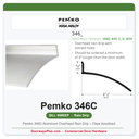 Pemko 346C Aluminum Overhead Rain Drip – Clear Anodized | UL 10C Fire Rated