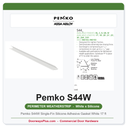 Pemko S44W Single-Fin Silicone Adhesive Gasket White 17 ft | UL 10C Fire & UL 1784 Smoke Rated