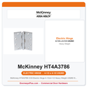 McKinney HT4A3786 CC8 Electric Hinge 4-1/2x4-1/2 Heavy Weight US26D Satin Chrome
