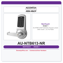 Accentra NexTouch AU-NTB613-NR Pushbutton Keypad Lockset – ANSI Grade 1, UL Fire Rated