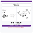 Accentra PB 4628LN Grade 2 Communicating Exit Latch – ANSI F111 | Blank Rose