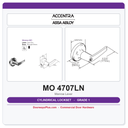Accentra 4707LN Grade 1 Office Entry Cylindrical Lockset – Monroe (MO) Lever