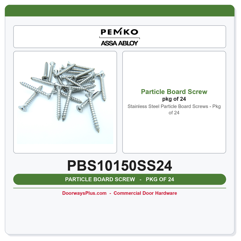 Markar PBS10150SS24 Stainless Steel Particle Board Screws – Pkg of 24