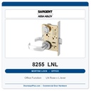 Sargent 8255 LNL Office Function Mortise Lockset | Commercial Grade