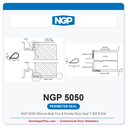 NGP 5050 Silicone Bulb Fire & Smoke Door Seal – 300 ft Roll