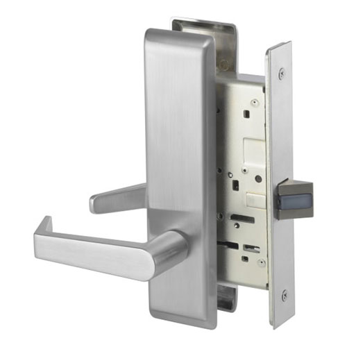 Accentra 8801FL AUCN Mortise Lockset – Passage, Satin Chrome US26D