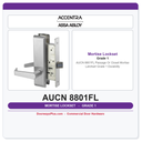 Accentra AUCN 8801FL Passage Or Closet Mortise Latchset – Grade 1 Durability
