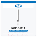 NGP G611A Extended Brush Sill Sweep – Aluminum, Grey Brush