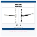 Sargent 8710 SVR Exit Device | Surface Vertical Rod Panic Bar | Grade 1 UL Listed