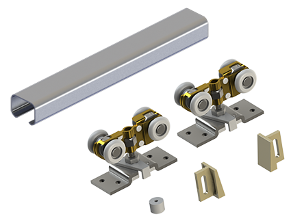 Hager 9878CS Heavy Duty 72" Sliding Pocket Door Track Set – Grade 1