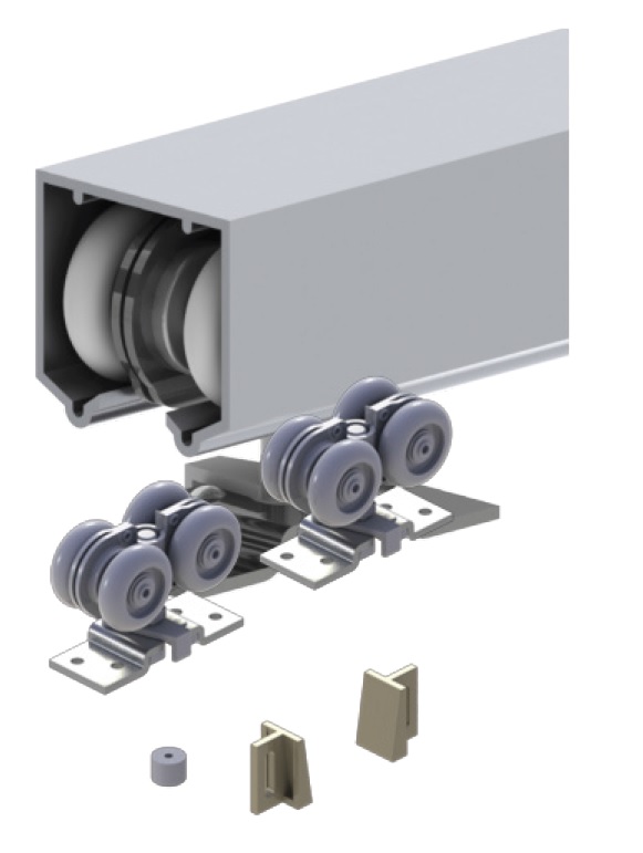 Hager 9878HD 72" Extra Heavy Duty Pocket Door Track Set | ANSI Grade 1 | 250 lb