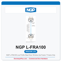 NGP L-FRA100 Low Profile Steel Door Window Lite Frame – Frame Only | 18 Ga Cold Rolled