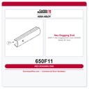 Corbin Russwin 650F11 Hex Dogging End Cover | ED5000 Series 36" Door