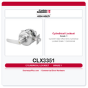 Corbin Russwin CLX3351 AZD Office Entry Cylindrical Lockset – Grade 1 Commercial