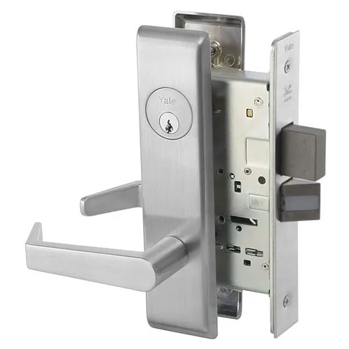 Accentra AUCN 8822FL Mortise Lockset   Dormitory/ Exit Function less Cylinder - Yale